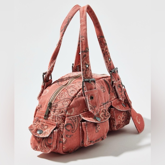 Urban Outfitters Handbags - UO BDG Printed Denim Duffle Shoulder Bag